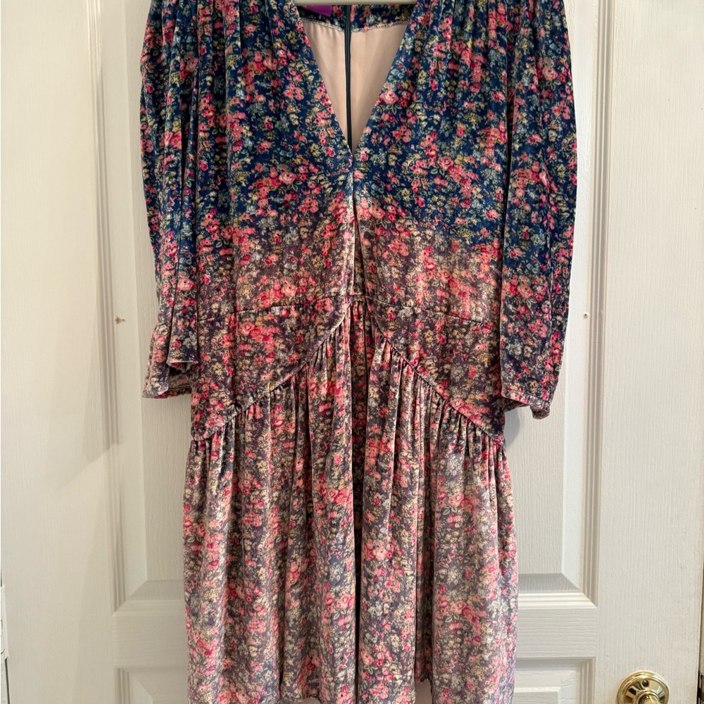 Philosophy di Lorenzo Serafini Multicolor Floral Long Sleeve Dress
